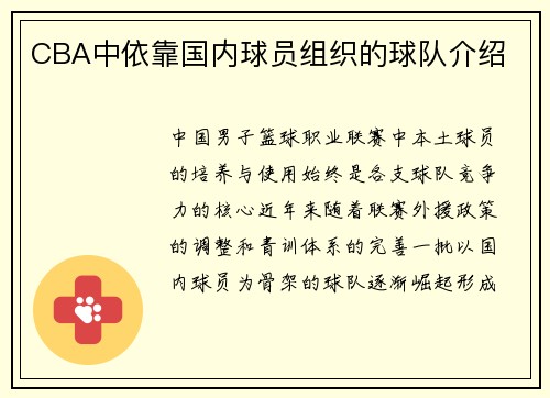 CBA中依靠国内球员组织的球队介绍
